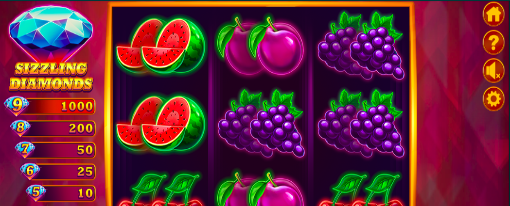 Игровой автомат Sizzling Diamonds